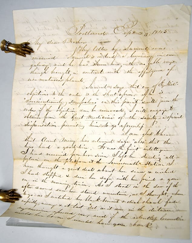 The Stranger in Lowell by John Greenleaf Whittier. Autograph letter