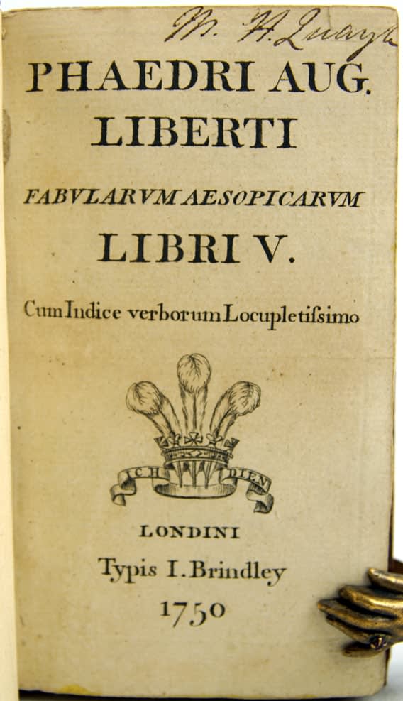 Fabularum Aesopicarum Libri V. Title page
