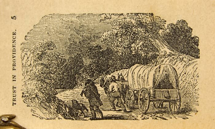 The Wagon-Boy; or Trust in Providence. Woodcut illustration.