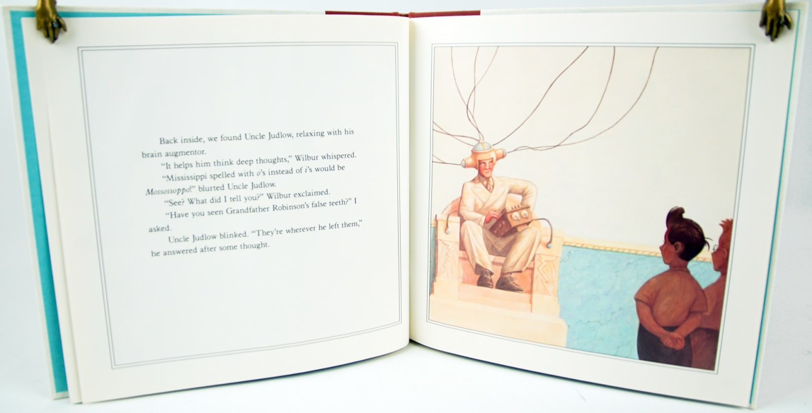 Wilbur Robinson by William Joyce. Text and illustration spread