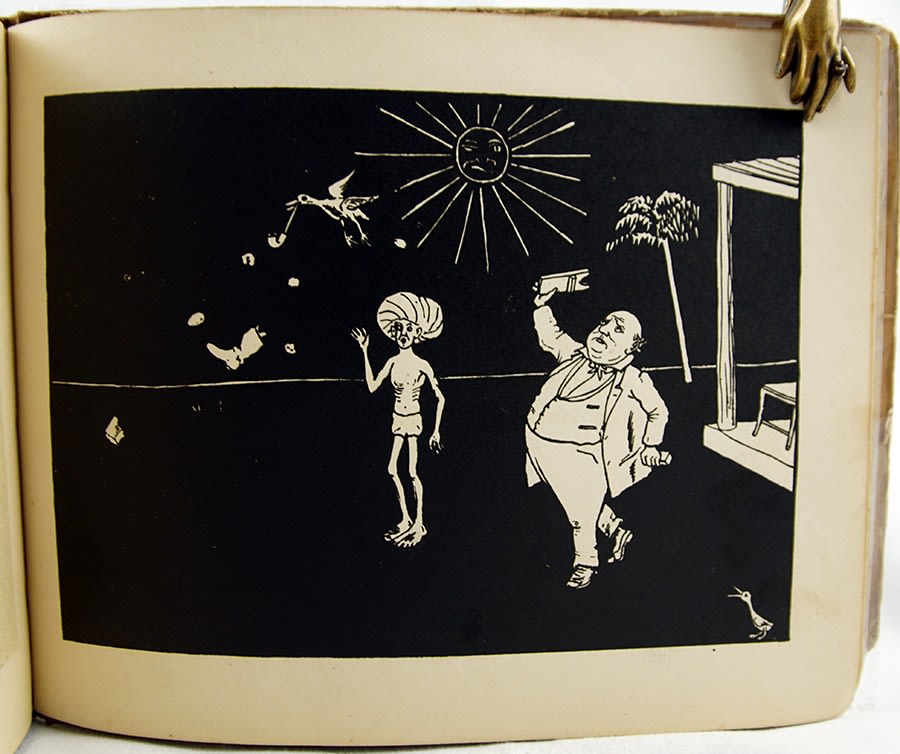 Mother Goose in White. Mother Goose Rhymes with Silhouette Illustrations. Illustration