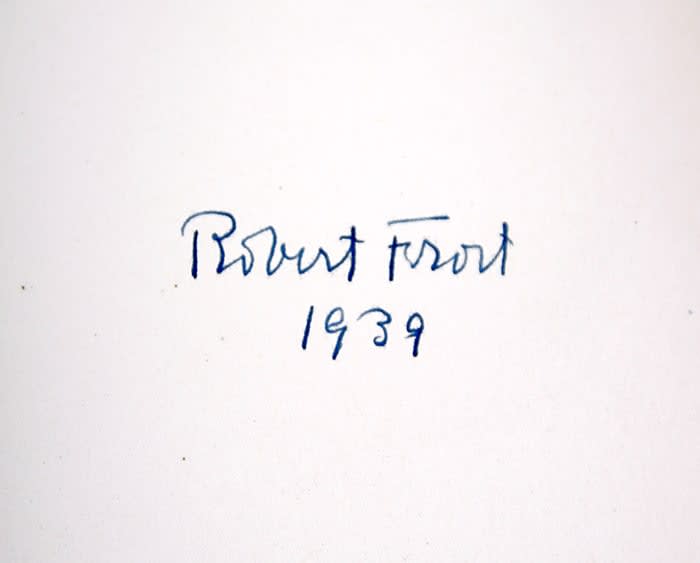 Collected Poems of Robert Frost. Signature