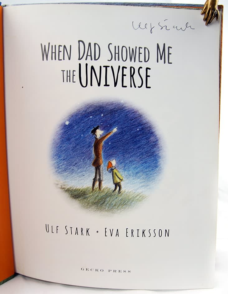 When Dad Showed Me the Universe. Title page with signature