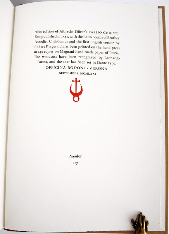 The Little Passion. Colophon