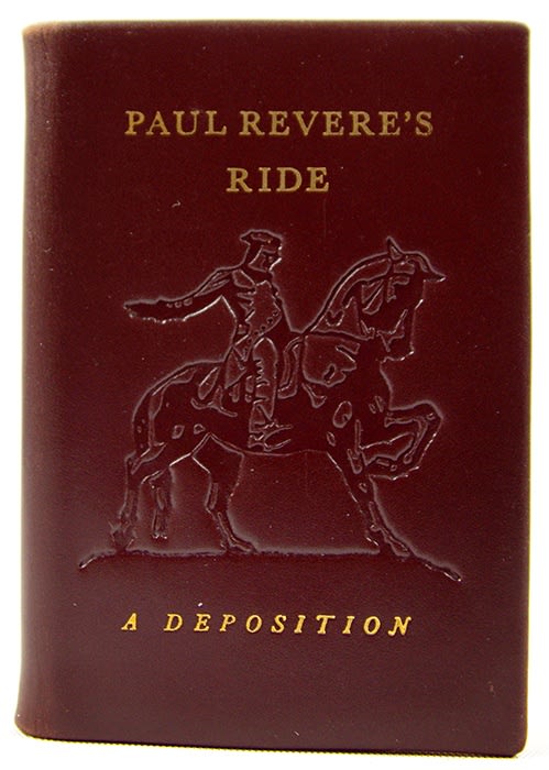 Paul Revere's Ride: A Deposition. The Personal Account of His Famous Ride, introduced by Esther Forbes. Front cover board.