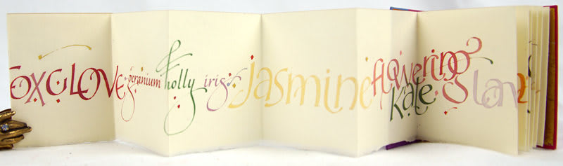 A Transplanted New England Gardener's Alphabetical Delirium. Calligraphic spread