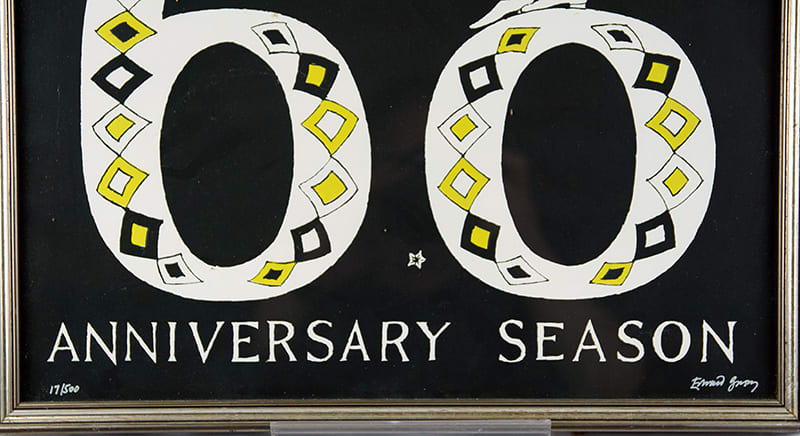 Poster for the Cape Playhouse 60th Anniversary Season. Limitation and signature