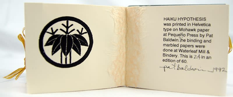 Haiku Hypothesis. Colophon