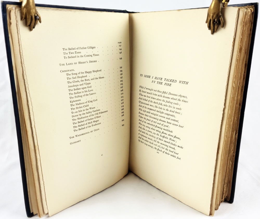 Poems of W. B. Yeats. Contents page