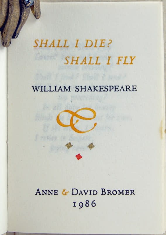 Shall I Die? Shall I Fly? Title page