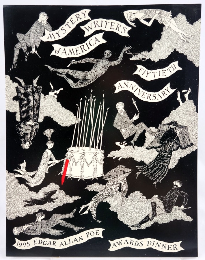 Edward Gorey, Poster for Mystery Writers of America, 1995