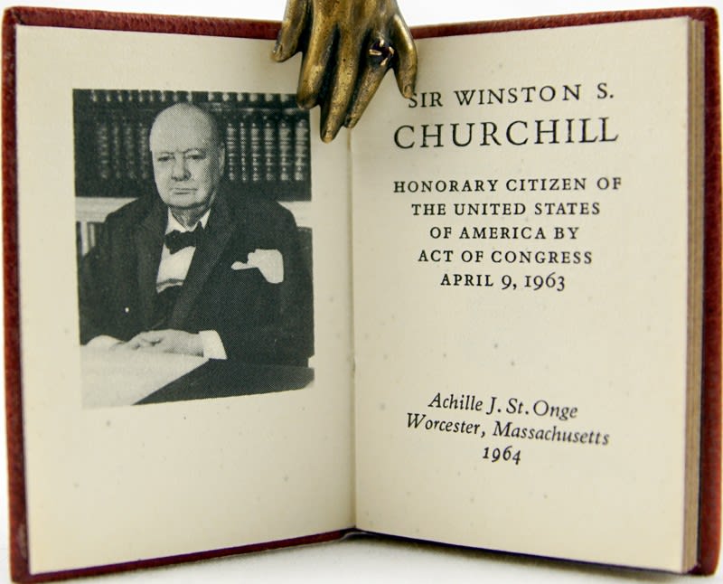 Sir Winston S. Churchill: Honorary Citizen of the United States of America by Act of Congress April 9, 1963. Title-page spread