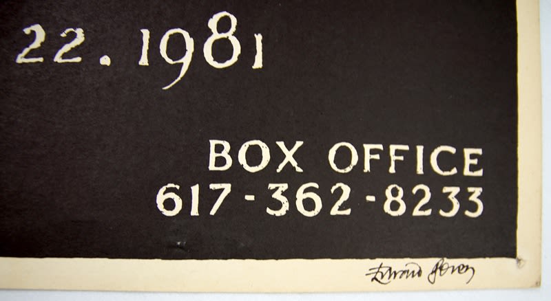 Poster for the Atlantic Theatre Company. Signature