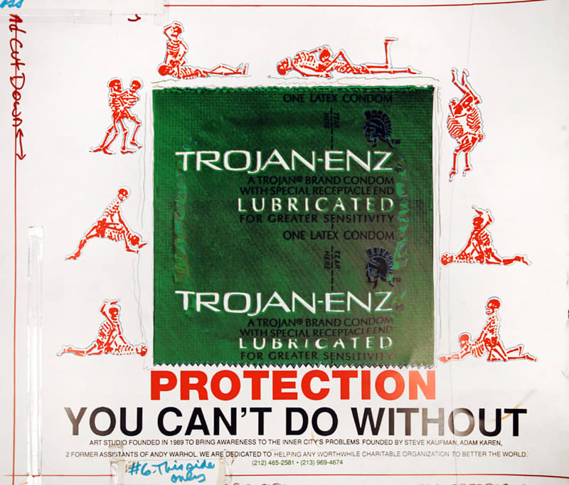 Studio mock-up of an anti-AIDS poster