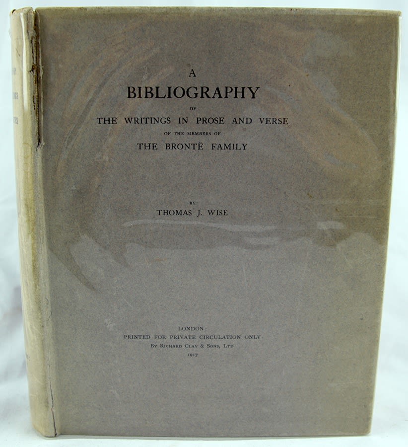 A Bibliography of the Writings in Prose and Verse of the Members of the Brontë Family. Front cover