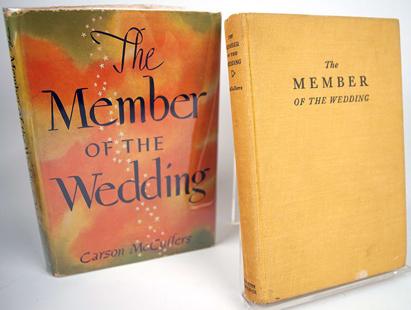 Member of the Wedding by Carson McCullers. Dust jacket and front cover in yellow.