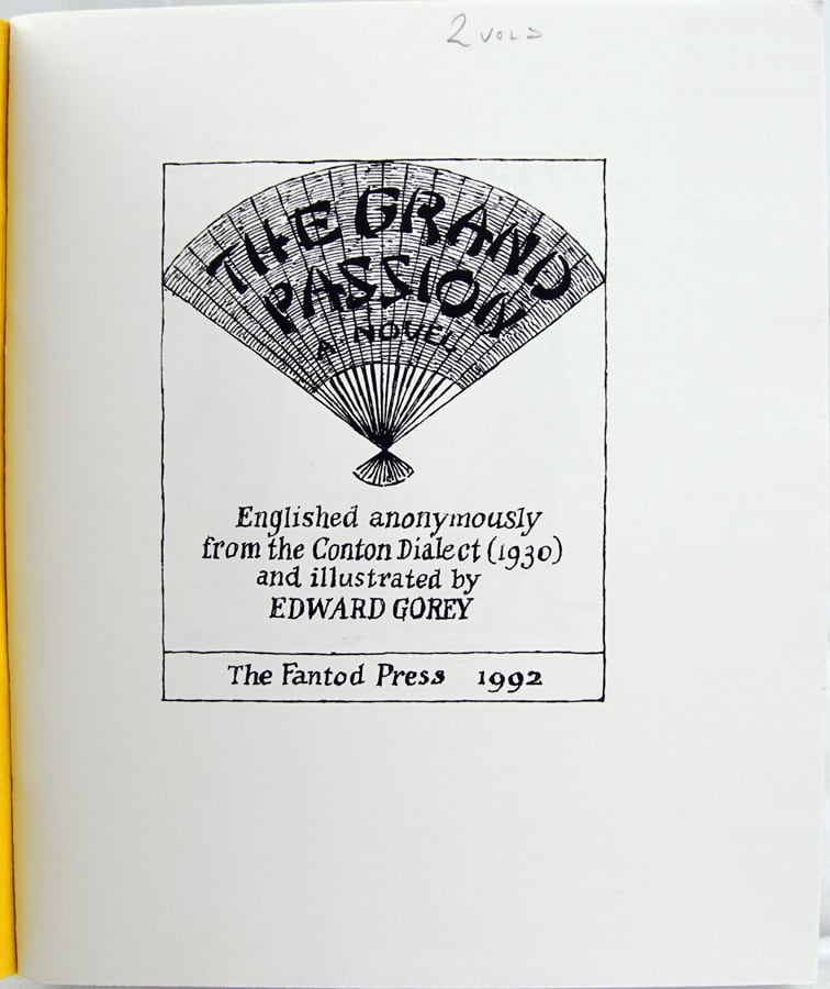 The Grand Passion. Title page