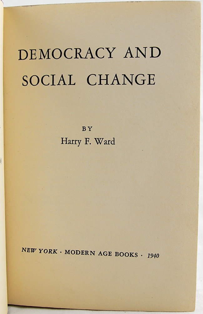 Democracy and Social Change. Title page