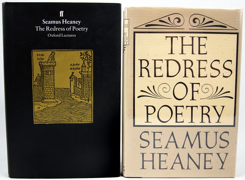 The Redress of Poetry by Seamus Heaney. Front covers of both volumes.