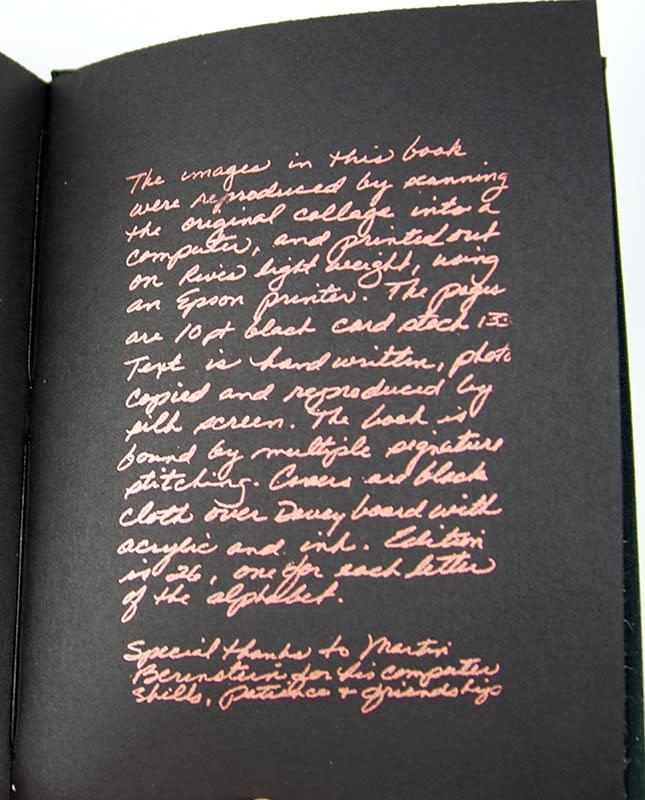 Tribal Alphabet by Mary McCarthy. Interior page text.