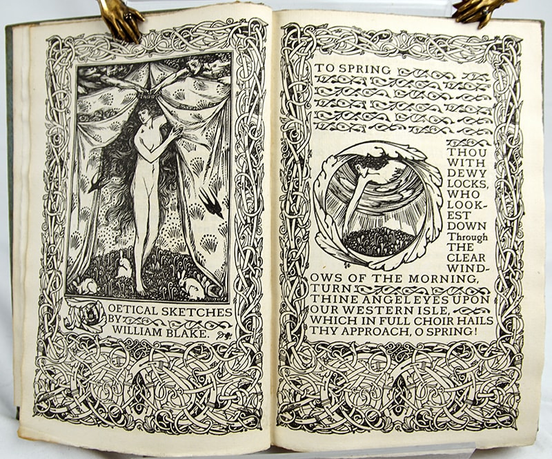Poetical Sketches by William Blake. Title-page spread
