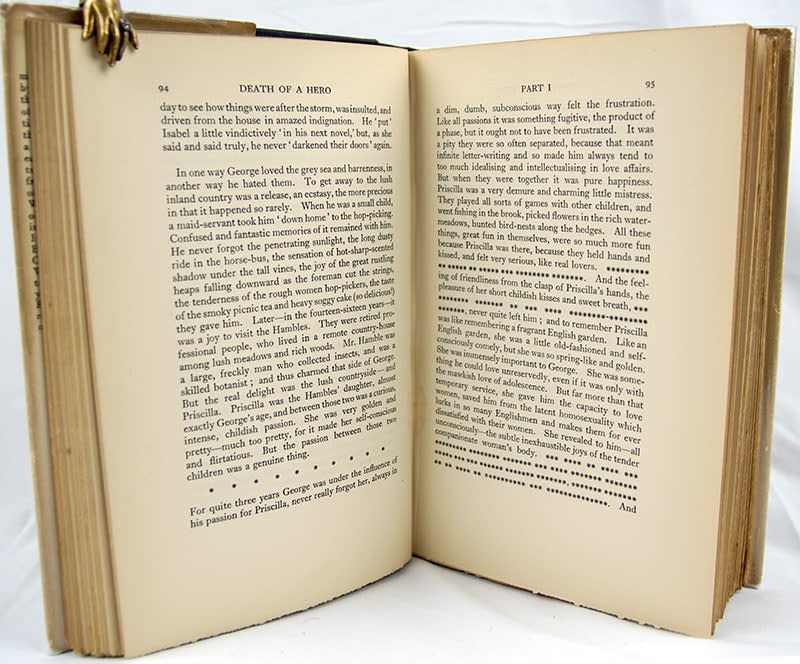 Death of a Hero. Text spread