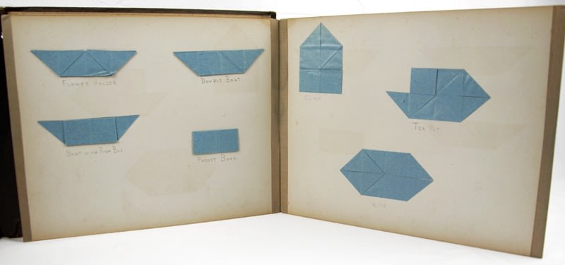 Sequenced Froebel Album. Paper folding spread