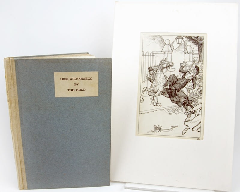 Miss Kilmansegg and Her Precious Leg: A Golden Legend by Thomas Hood, illustrated by Reginald Savage. Front cover and original illustarion.