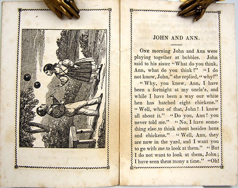 John and Ann. Illustration and text page