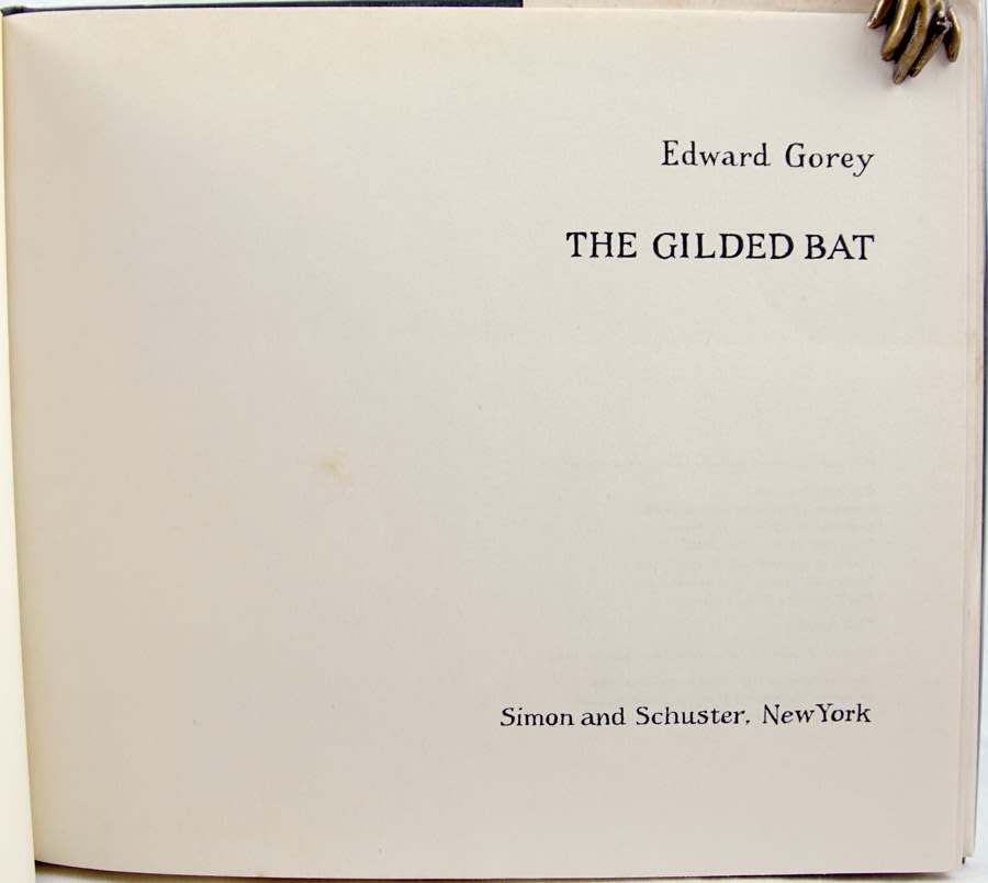 The Gilded Bat. Simon & Schuster title page