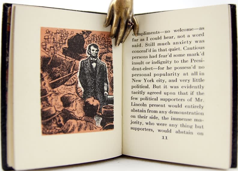 Death of Abraham Lincoln. Illustrated text spread