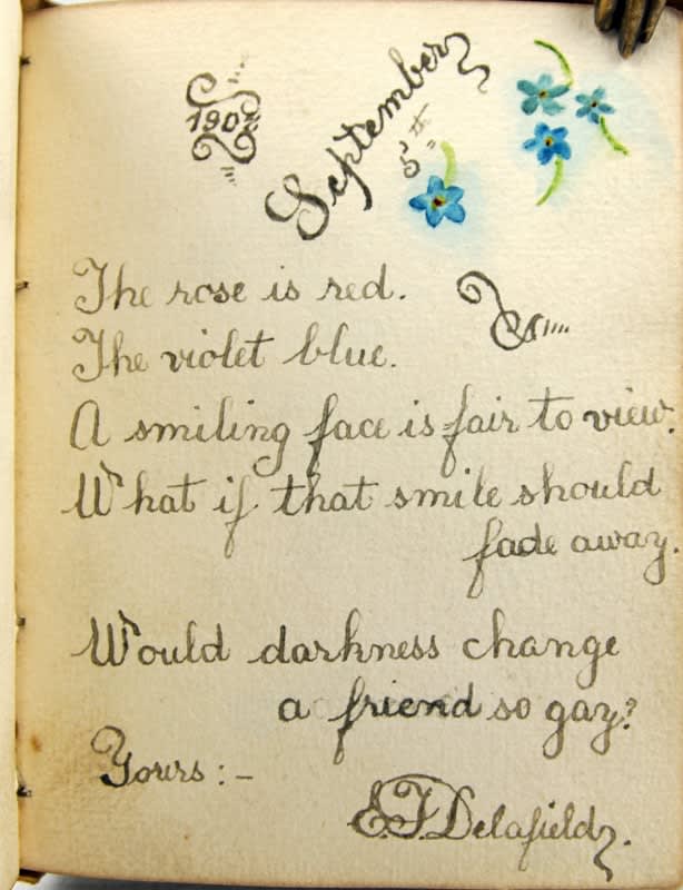 Roycrofters Autograph Book. Illustrated text page