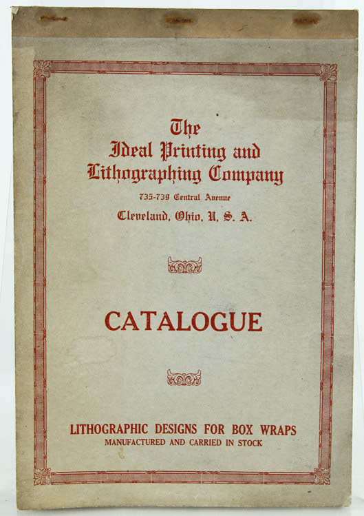 Catalogue of Lithographic Designs for Box Wraps. Front cover.