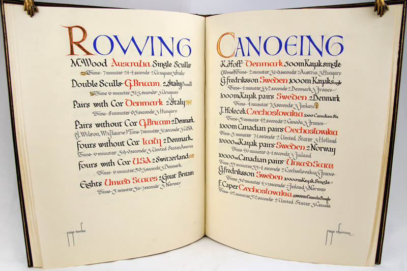 XIV Olympiad, London 1948. Text spread