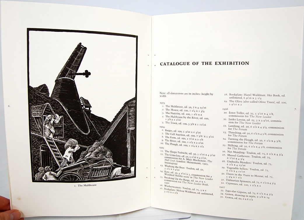 An Exhibition: ...American Sheaves, English Seed Corn... Illustrated text spread