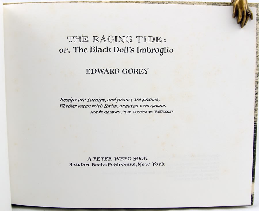 The Raging Tide: or, The Black Doll's Imbroglio. Title page
