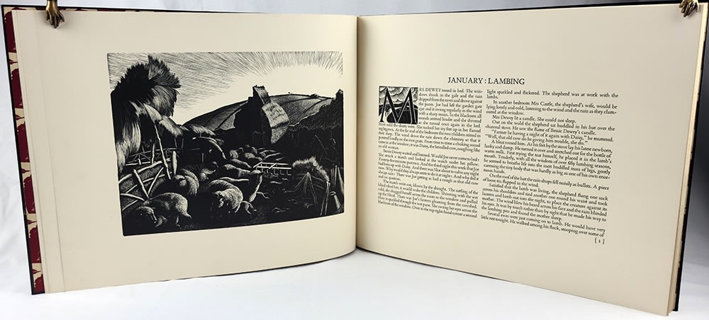 The Farmer's Year. A Calendar of English Husbandry. Illustrated spread