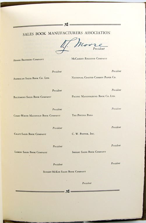O. L. Moore, et al., Samuel J. Moore and the Sales Book Industry, 1934