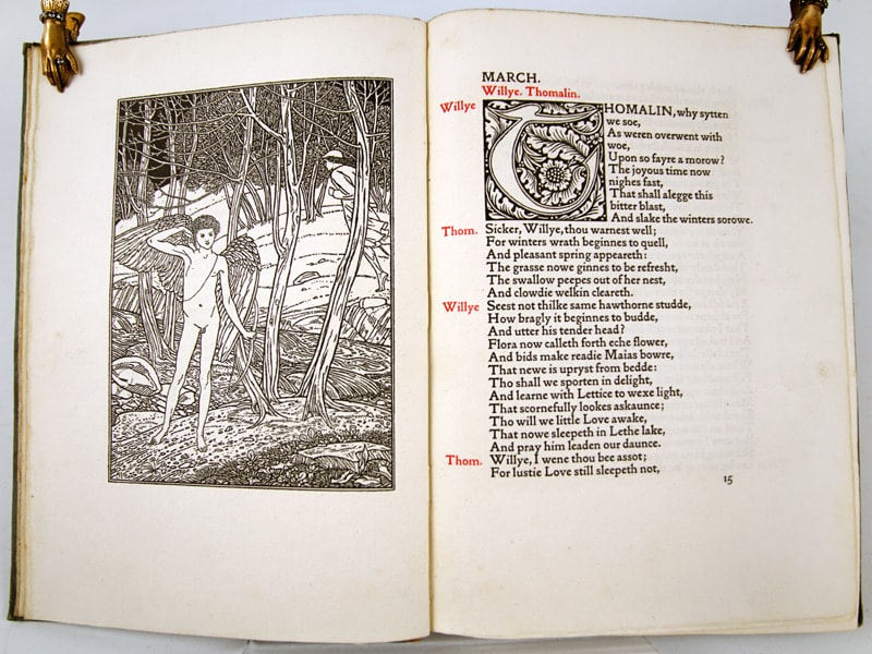 The Shephearde's Calendar: Conteyning Twelve Aeglogues, Proportionable to the Twelve Monethes, by Edmund Spenser. Text spread
