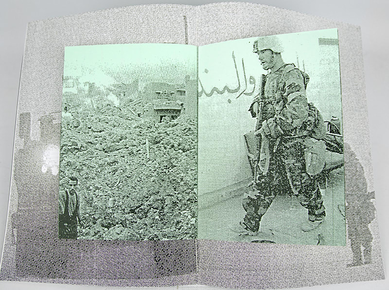 Eat and Die. Friss oder Stirb. Infants in the Field of War. Text spread
