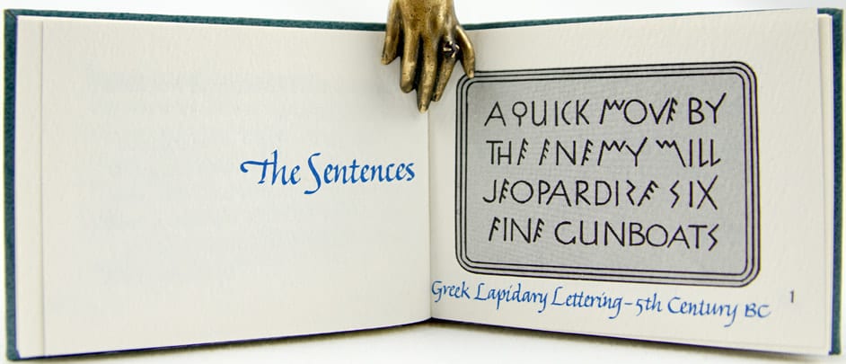 Alphabet Sentences. Text spread