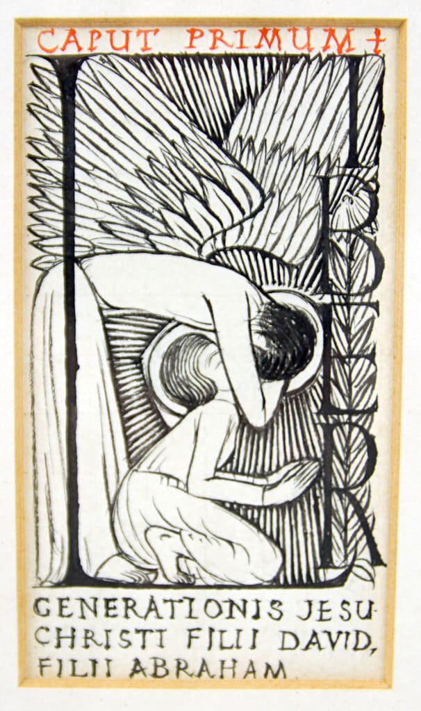 Original art by Eric Gill