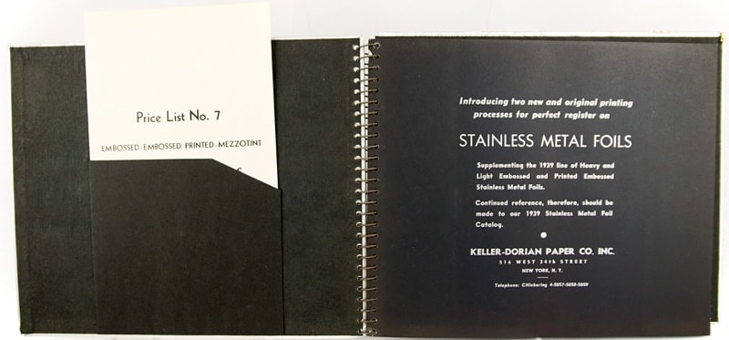 Stainless Metal Foils. Title page.