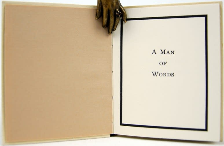 A Man of Words. Title page