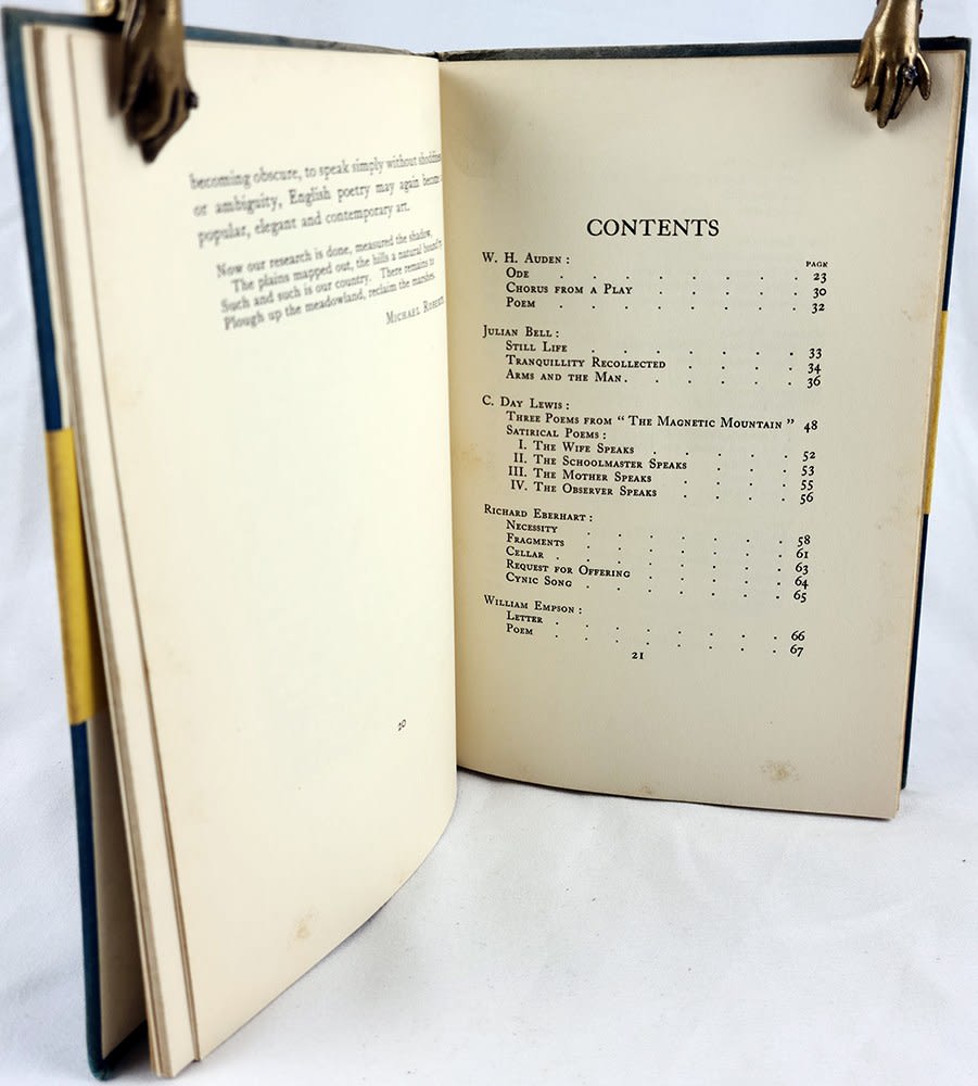 New Signatures. Poems by Several Hands. Table of contents