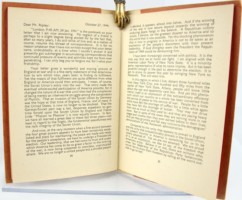 Profile of Rockwell Kent in Twenty-Two Letters edited by A.C. Ripley. Interior page.