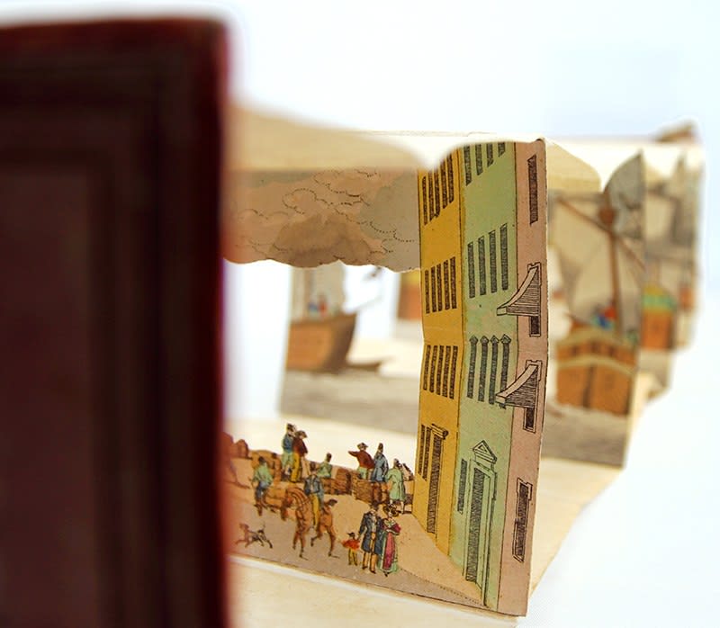 Ansicht eines Seehafens peepshow.