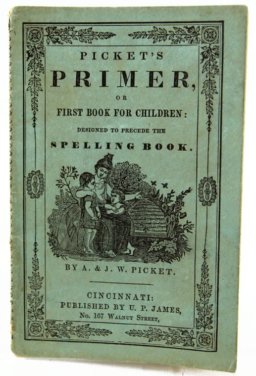 Picket's Primer, or First Book for Children: Designed to Precede the Spelling Book by A. and J. W. Picket. Front cover.