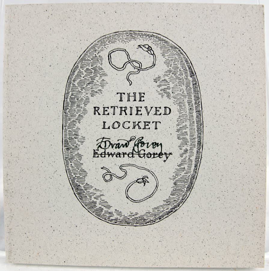 The Retrieved Locket. Front cover with signature