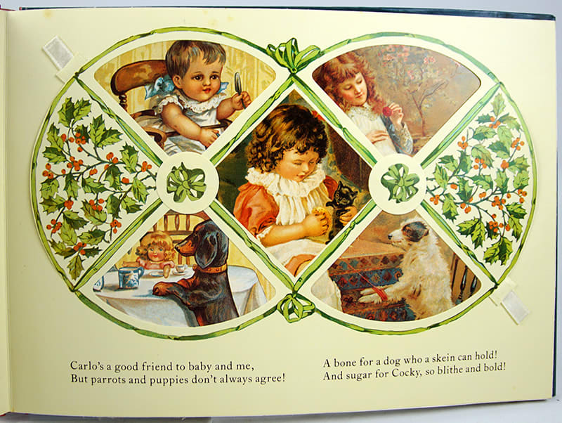 Christmas Surprises reproduction. Movable illustration